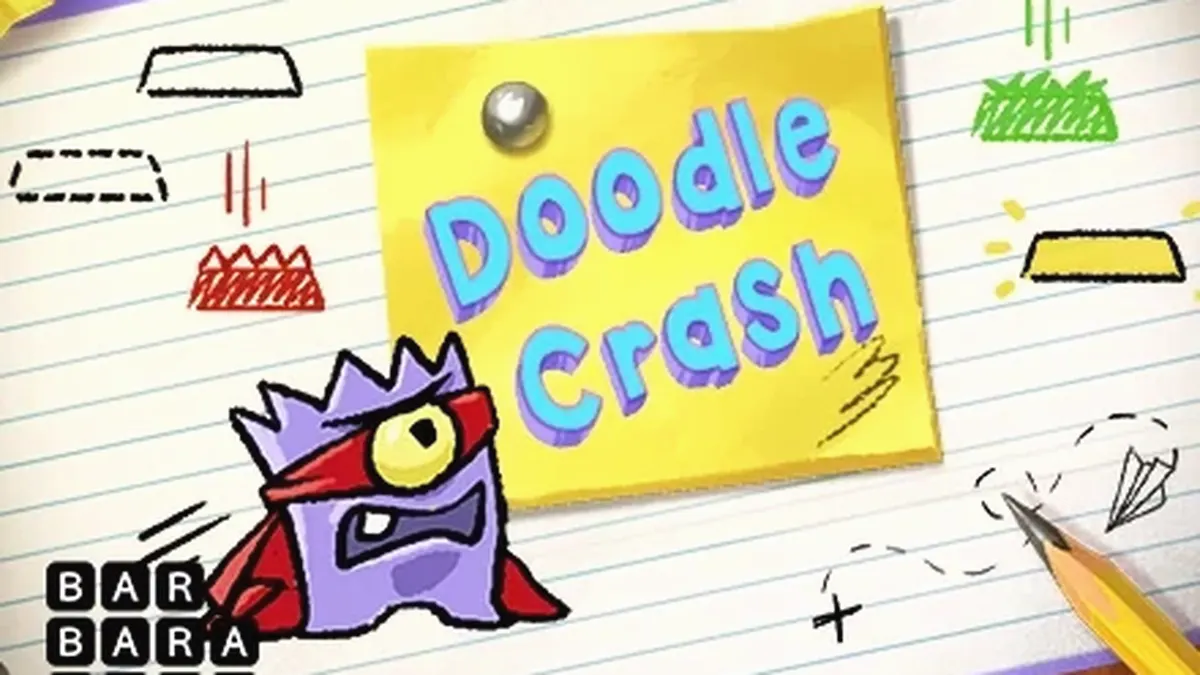 Tampilan antarmuka permainan slot Doodle Crash